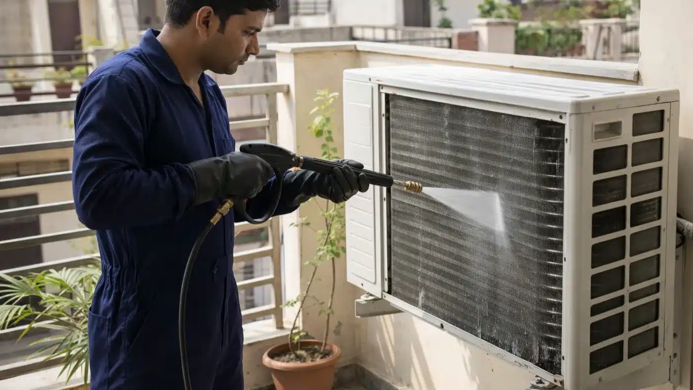 AC Service Delhi – Outdoor Split AC Cleaning